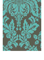 American Blinds Superfresco Flock Effect Elizabeth 17156 Turquoise Chocolate